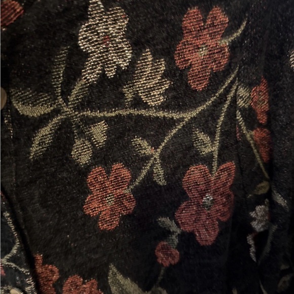 Vintage Boho Gypsy Floral Black Soft Jacket blazer RARE SIZE 6P - Picture 7 of 10